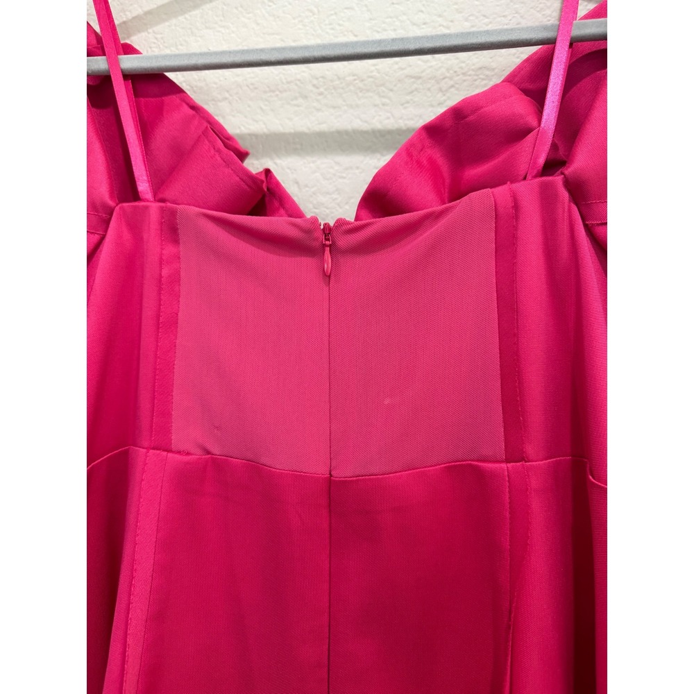 Antonio Melani Mini Dress Pink Size 12 Large Off Shoulder Barbiecore Cocktail - Picture 4 of 9